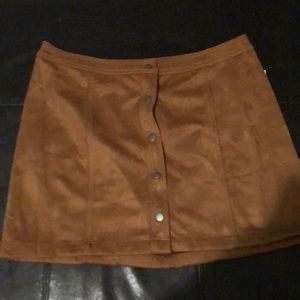 Brown Polyester Skirt